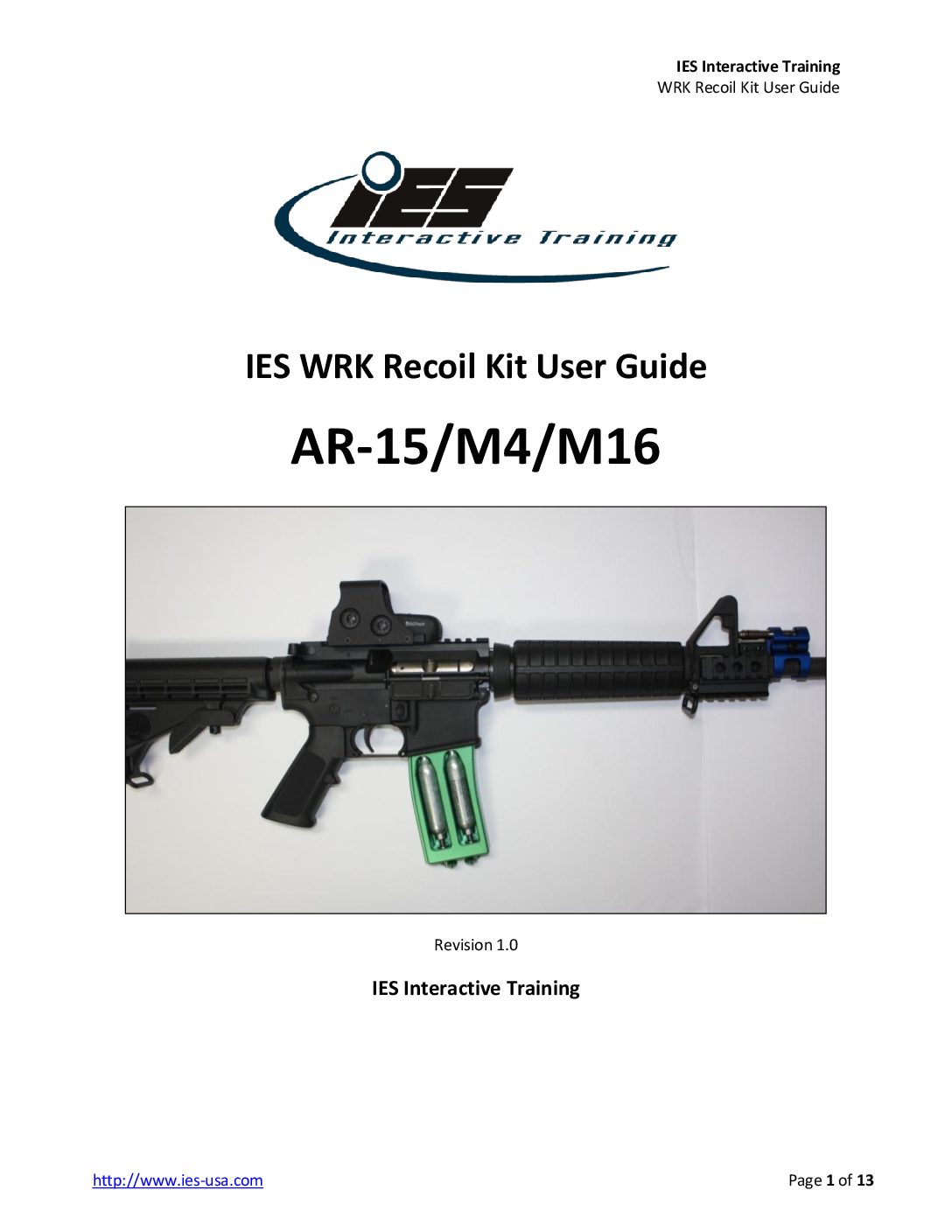 AR15-M4-M16 WRK Recoil Kit User Guide