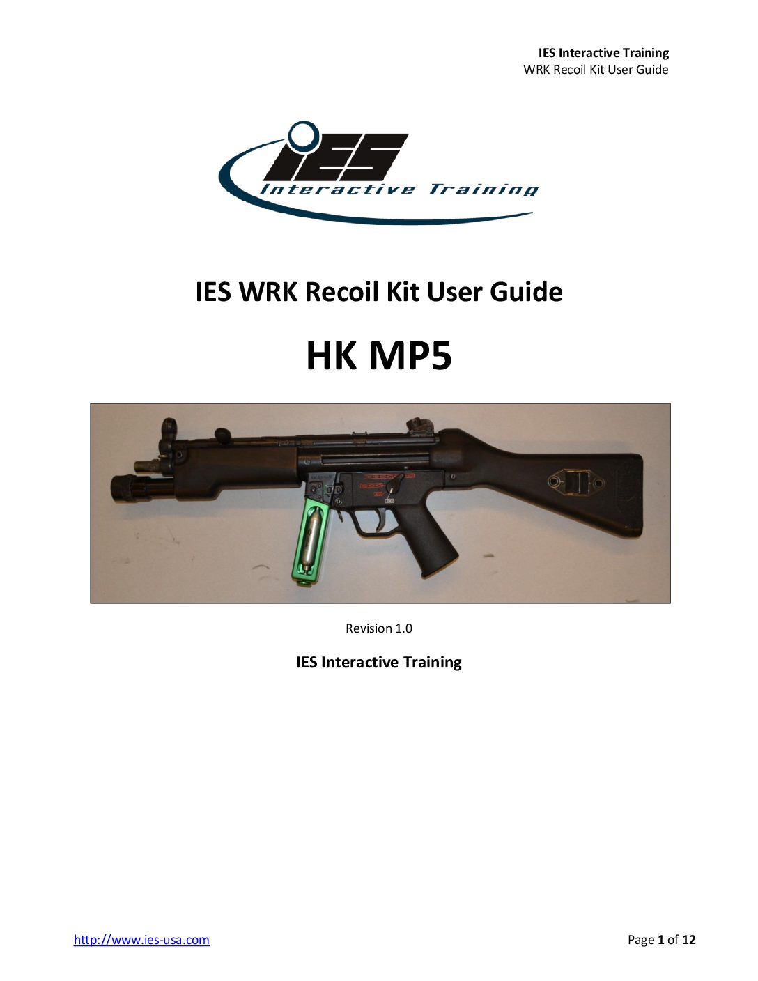 H&K MP5 WRK Recoil Kit User Guide