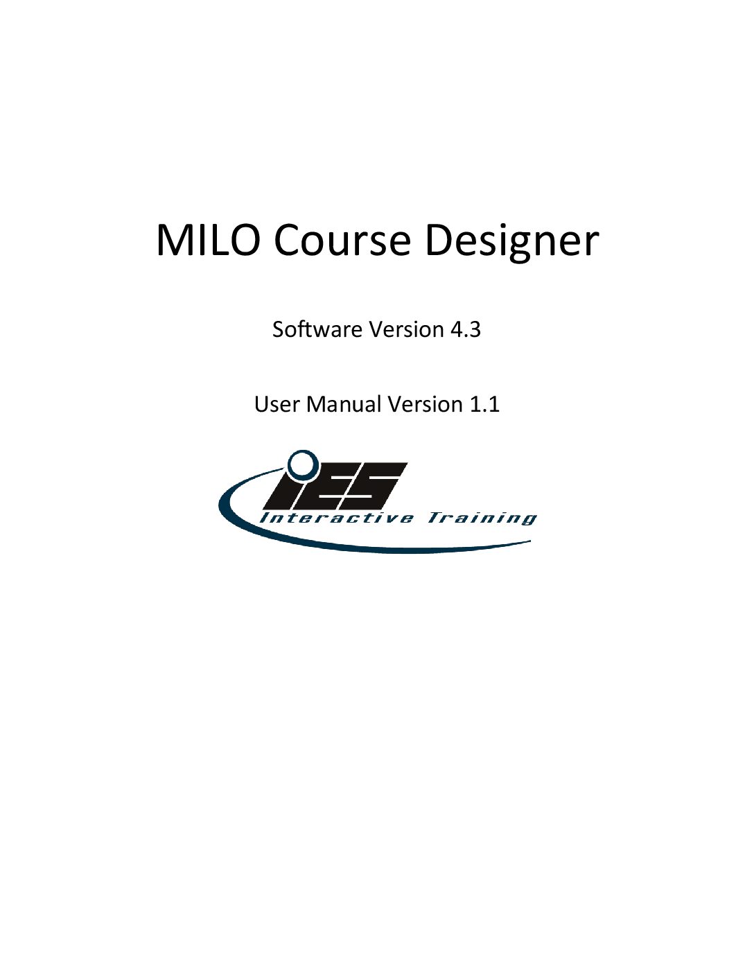 MILO Course Designer Software User Guide