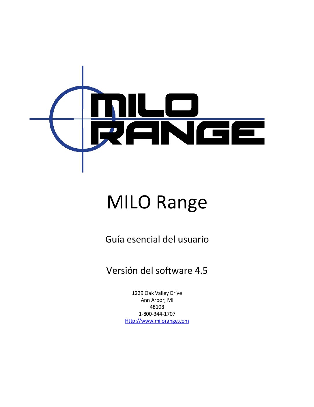 MILO Range – Essential User Guide – SPANISH
