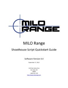 MILO Range Shoothouse Script Tutorial & Tips