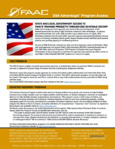 FAAC GSA Advantage Document