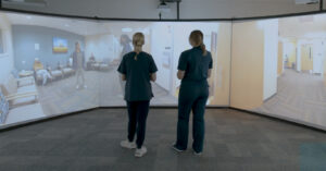 healthcare workers using MILO theater